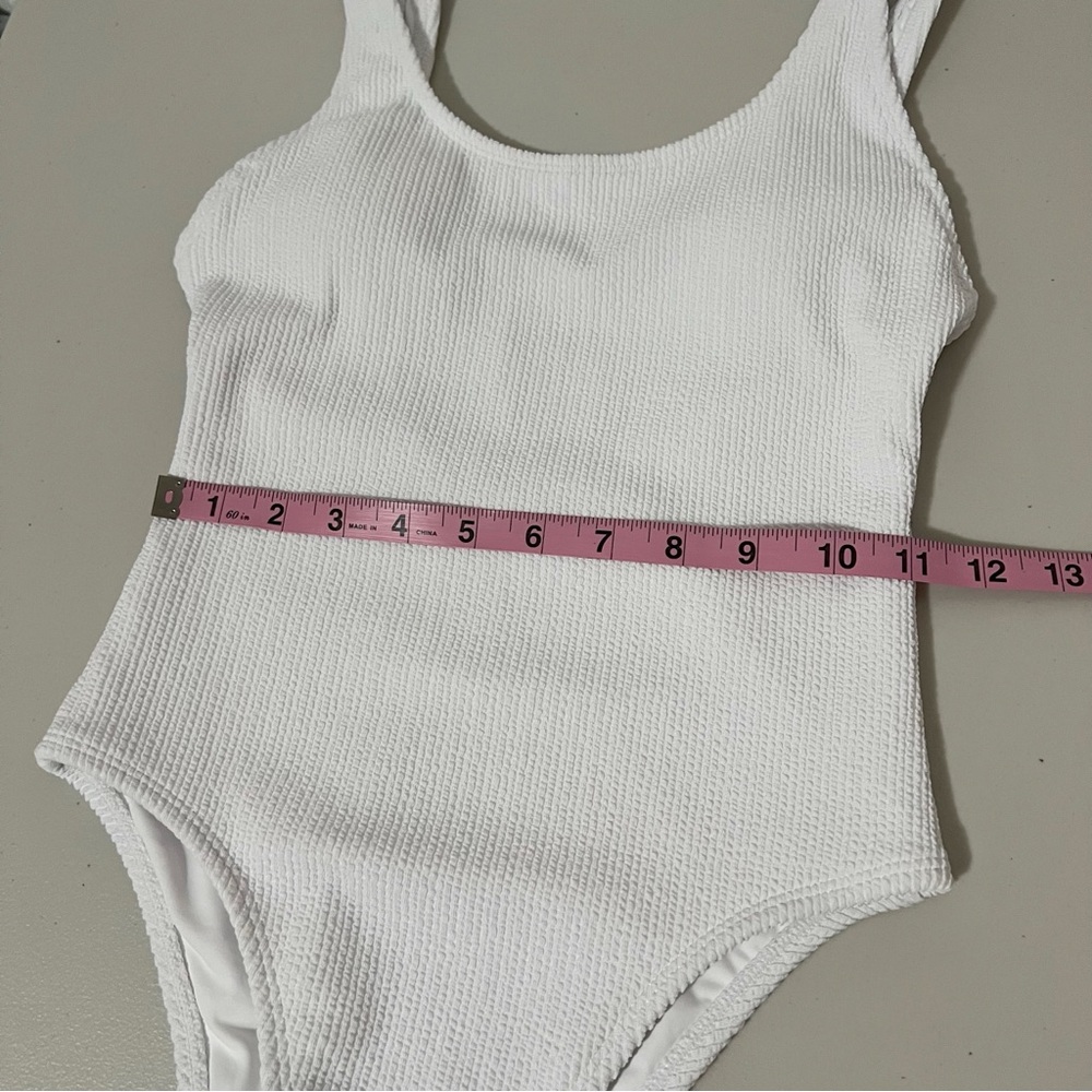 Cotton On Body White Ribbed Low Back One Piece Size XS - Picture 3 of 6